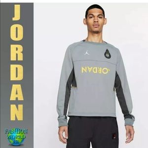 Nike Jordan Legacy AJ4 Long Sleeve Grey Top, Sz L